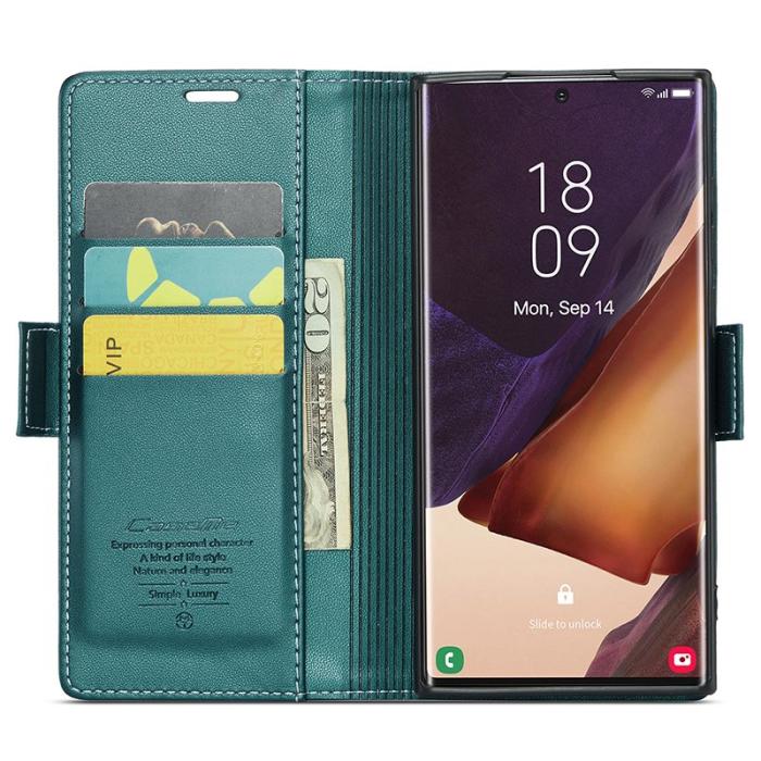 Caseme - CASEME 023 Läderfodral för Samsung Galaxy Note20 Ultra - Grön