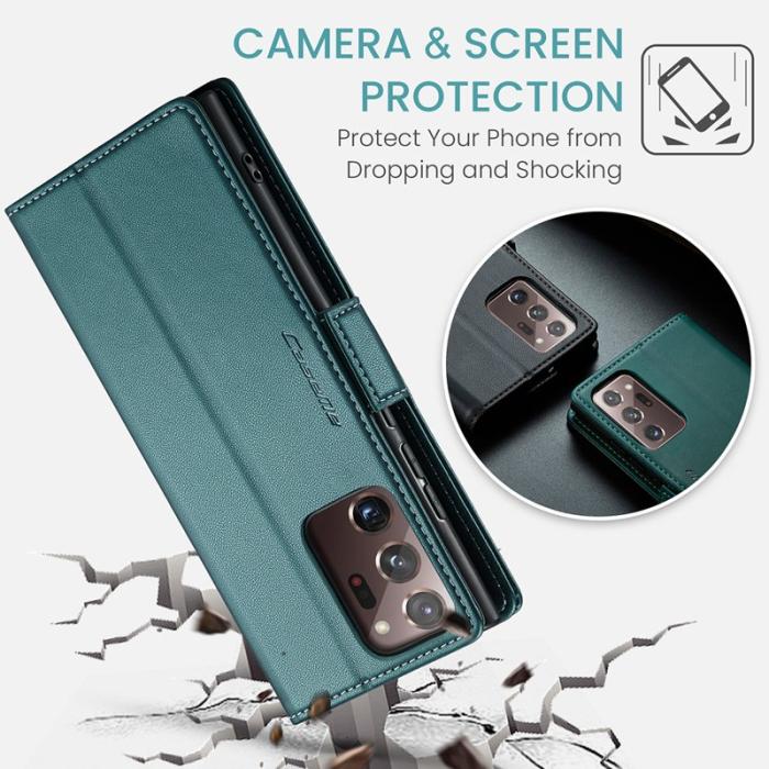 Caseme - CASEME 023 Läderfodral för Samsung Galaxy Note20 Ultra - Grön