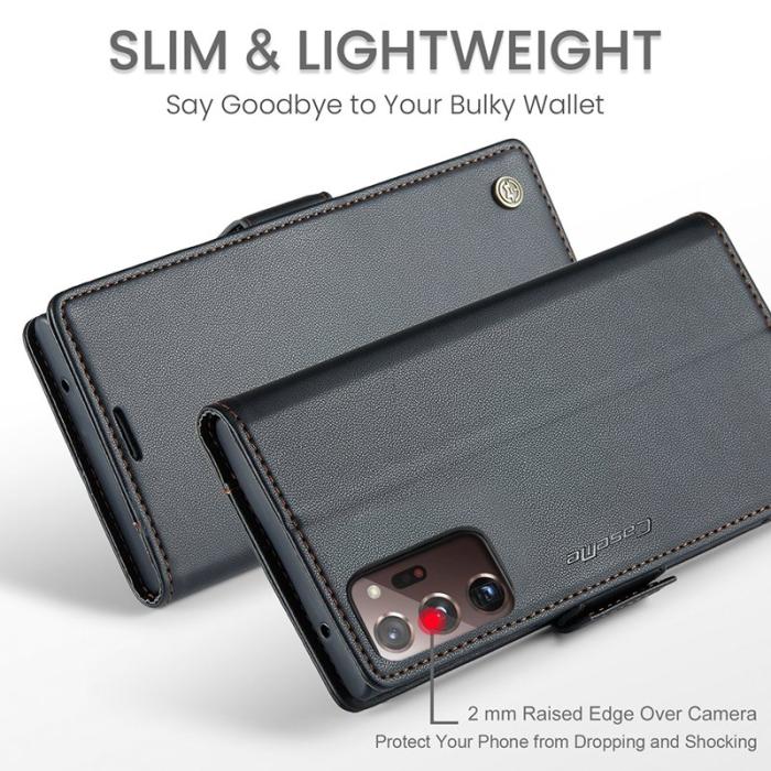 Caseme - CASEME 023 Läderfodral för Samsung Galaxy Note20 Ultra - Svart