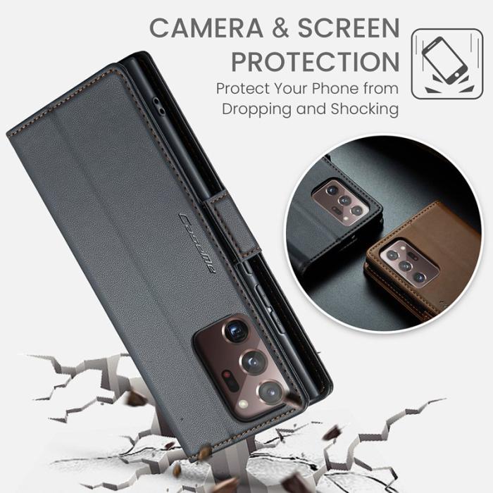 Caseme - CASEME 023 Läderfodral för Samsung Galaxy Note20 Ultra - Svart
