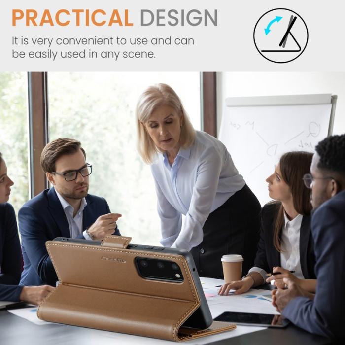 Caseme - CASEME 023 Läderfodral för Samsung Galaxy S20 4G/5G - Brun