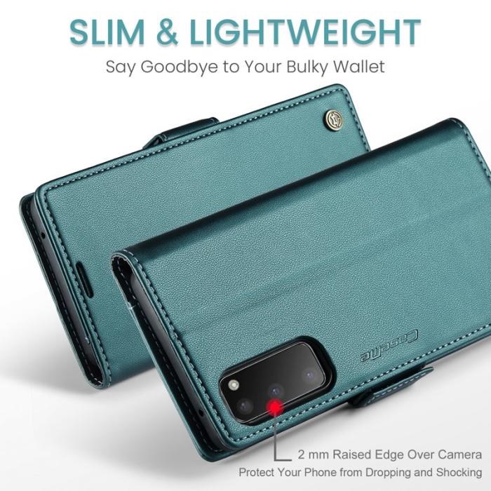 Caseme - CASEME 023 Läderfodral för Samsung Galaxy S20 4G/5G - Grön