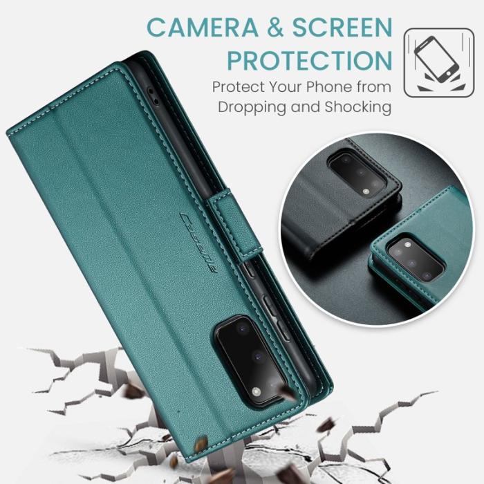 Caseme - CASEME 023 Läderfodral för Samsung Galaxy S20 4G/5G - Grön