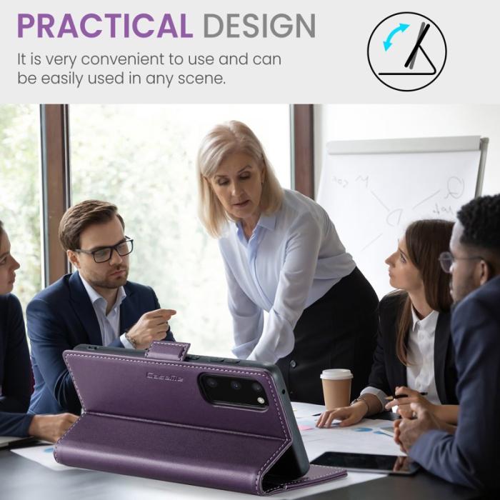 Caseme - CASEME 023 Läderfodral för Samsung Galaxy S20 4G/5G - Lila