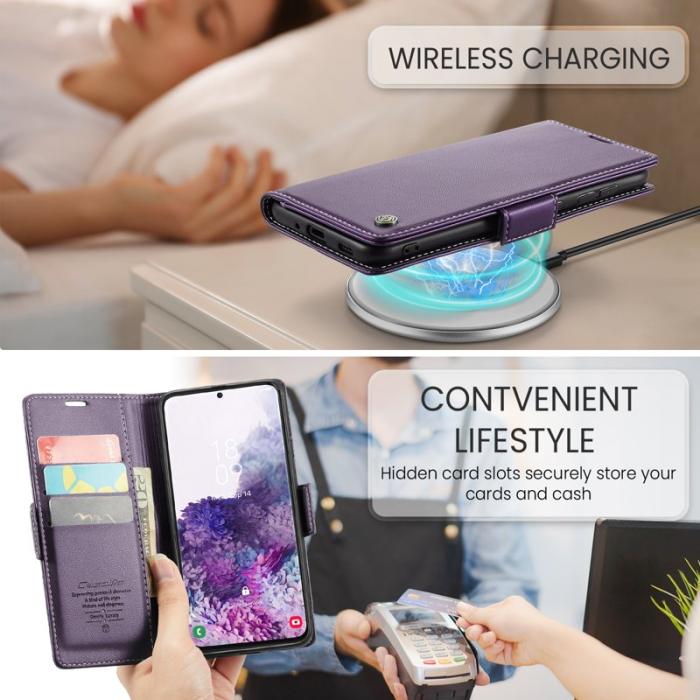 Caseme - CASEME 023 Läderfodral för Samsung Galaxy S20 4G/5G - Lila