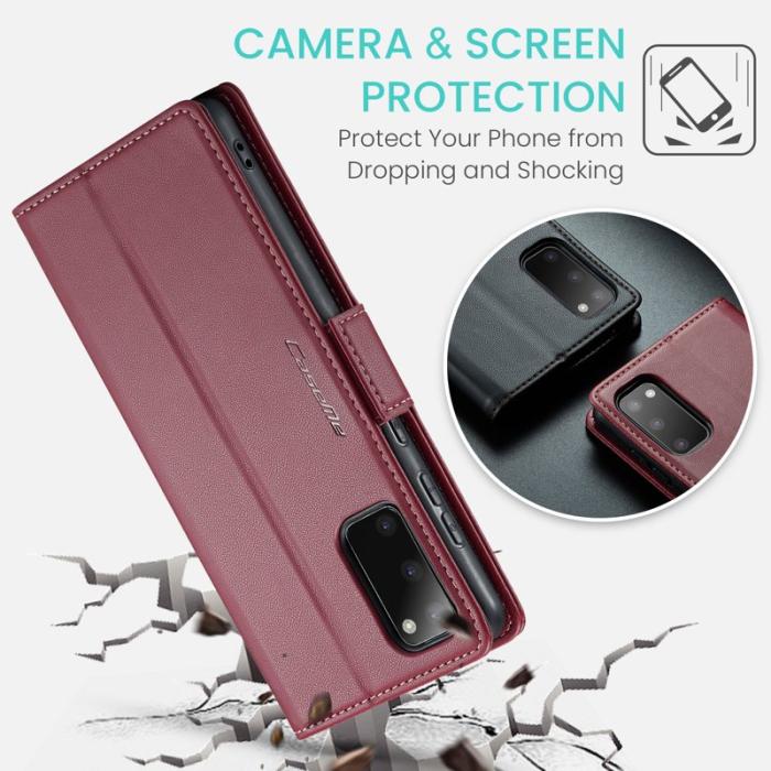Caseme - CASEME 023 Läderfodral för Samsung Galaxy S20 4G/5G - Röd