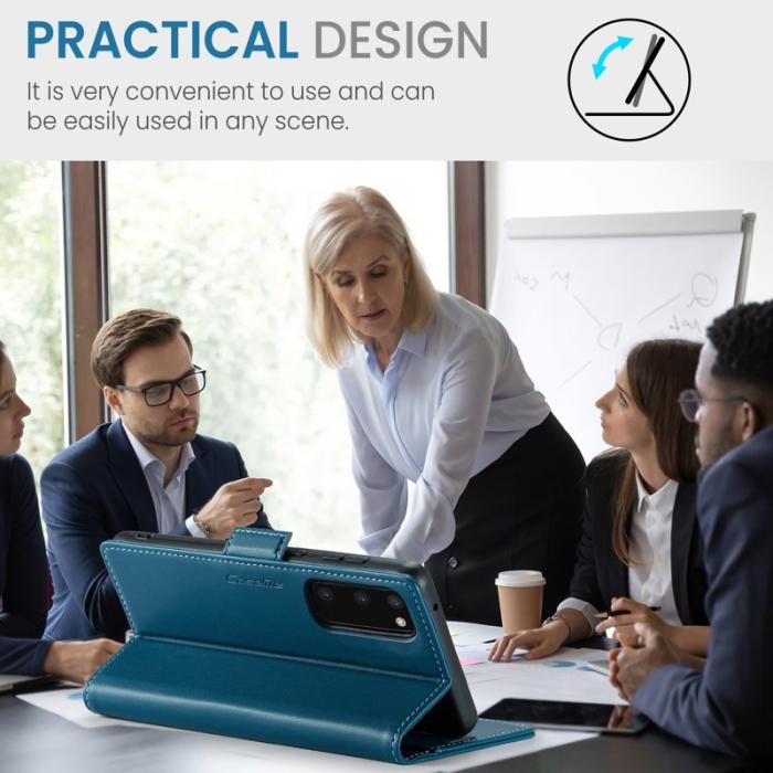 Caseme - CASEME 023 Läderfodral för Samsung Galaxy S20 - Blå