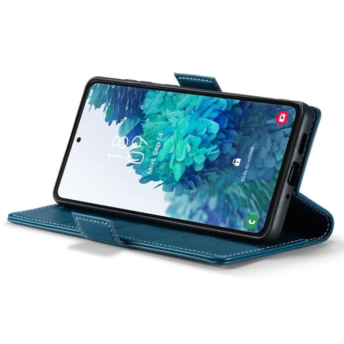 Caseme - CASEME 023 Läderfodral för Samsung Galaxy S20 FE - Blå