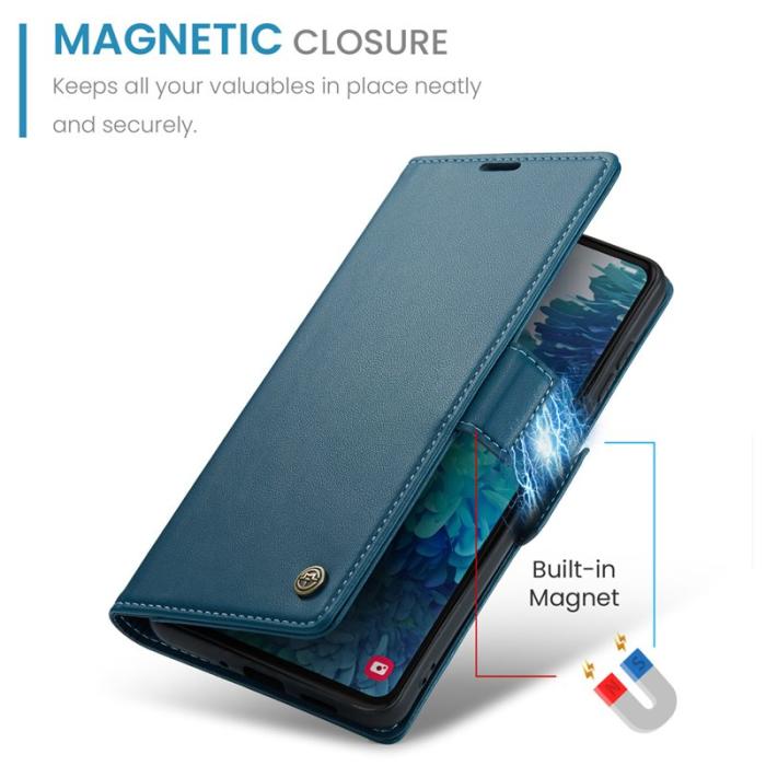 Caseme - CASEME 023 Läderfodral för Samsung Galaxy S20 FE - Blå