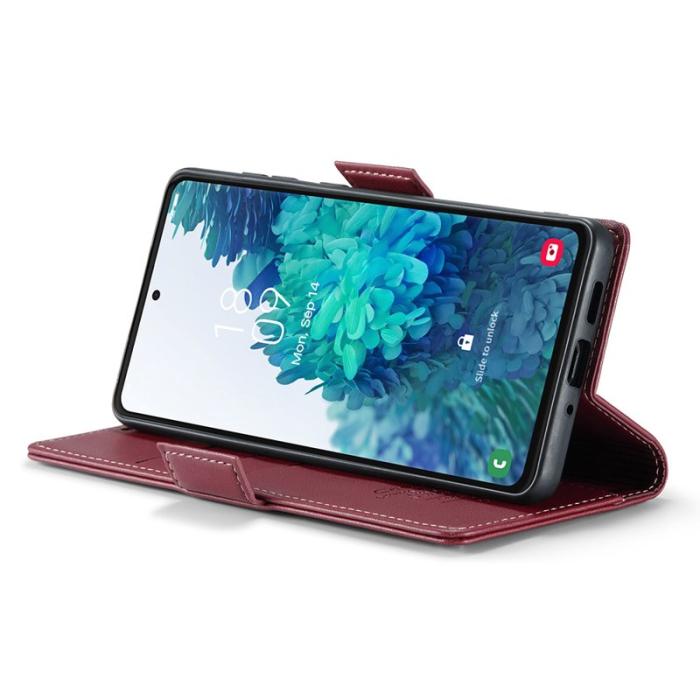 Caseme - CASEME 023 Läderfodral för Samsung Galaxy S20 FE - Röd