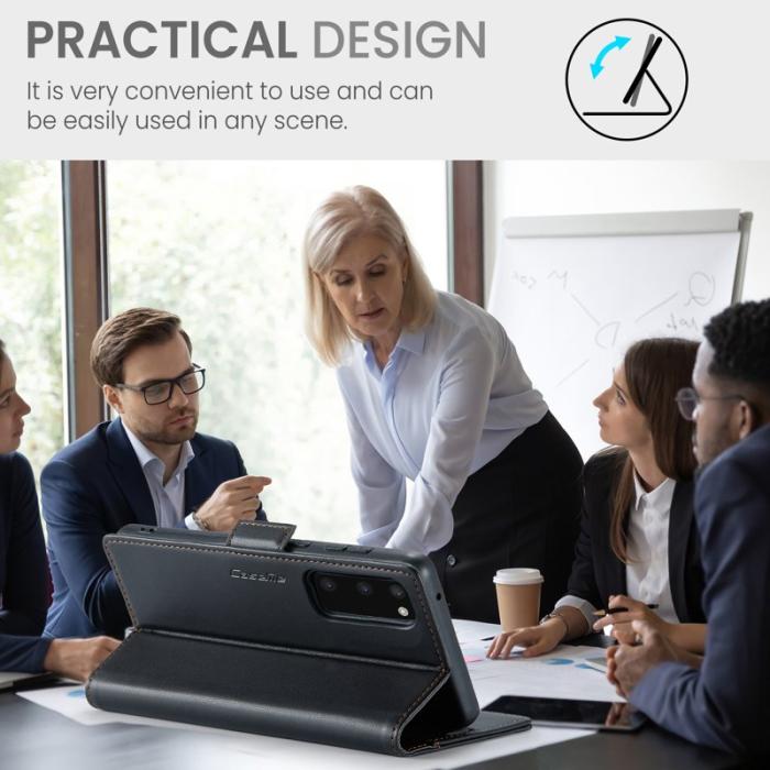 Caseme - CASEME 023 Läderfodral för Samsung Galaxy S20 - Svart