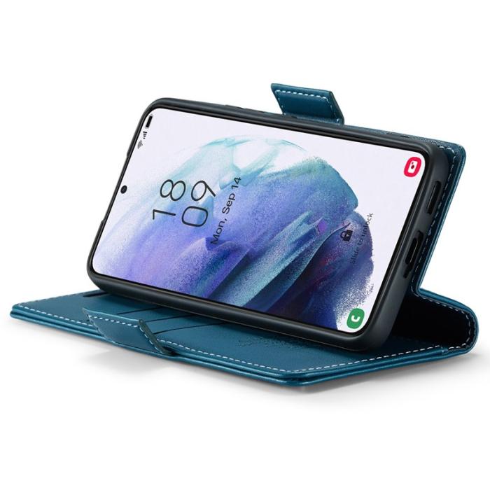 Caseme - CASEME 023 Läderfodral för Samsung Galaxy S21 5G - Blå