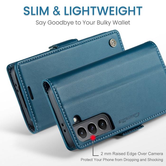 Caseme - CASEME 023 Läderfodral för Samsung Galaxy S21 5G - Blå