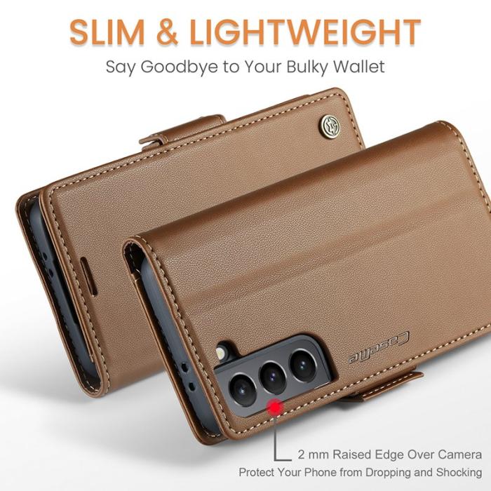 Caseme - CASEME 023 Läderfodral för Samsung Galaxy S21 5G - Brun