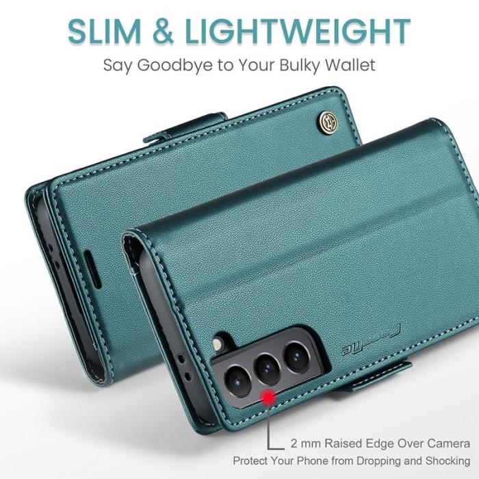 Caseme - CASEME 023 Läderfodral för Samsung Galaxy S21 5G - Grön