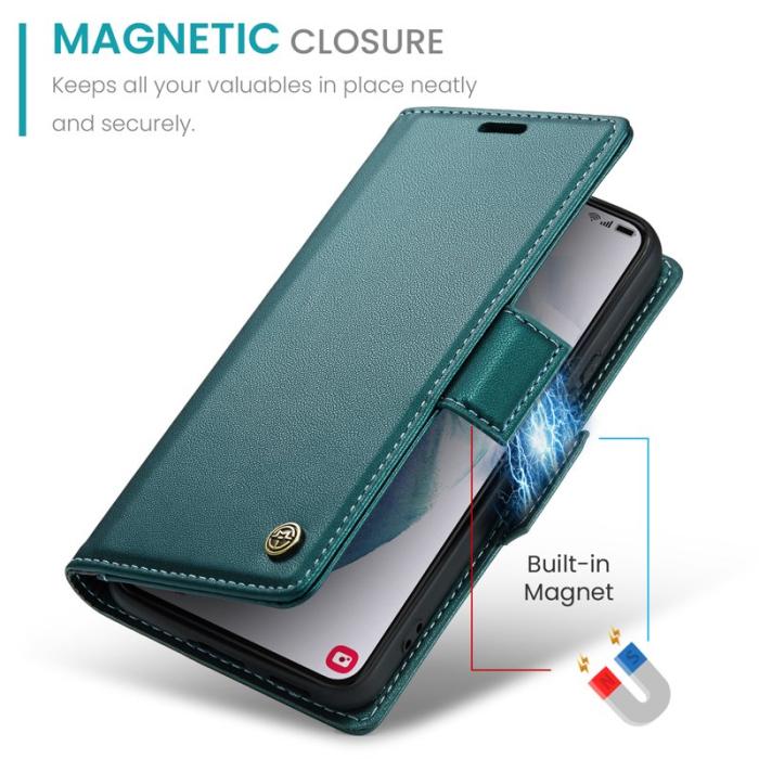 Caseme - CASEME 023 Läderfodral för Samsung Galaxy S21 5G - Grön