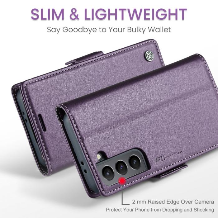 Caseme - CASEME 023 Läderfodral för Samsung Galaxy S21 5G - Lila