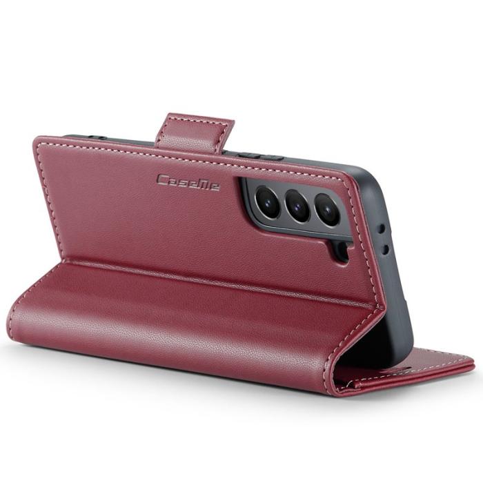 Caseme - CASEME 023 Läderfodral för Samsung Galaxy S21+ 5G - Röd