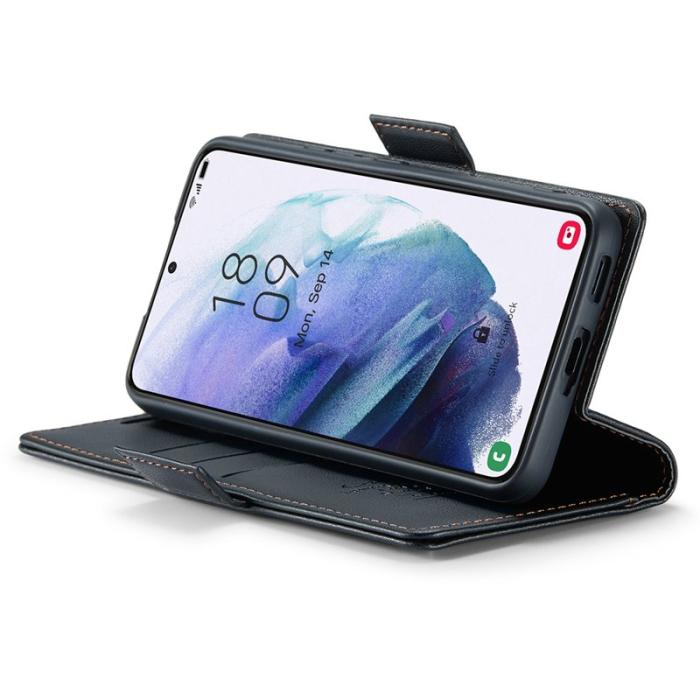 Caseme - CASEME 023 Läderfodral för Samsung Galaxy S21 5G - Svart