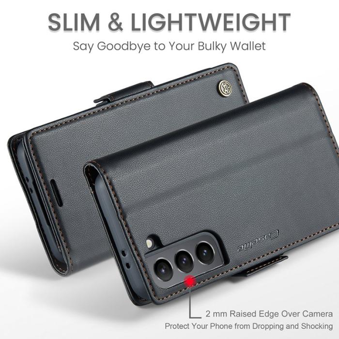 Caseme - CASEME 023 Läderfodral för Samsung Galaxy S21 5G - Svart