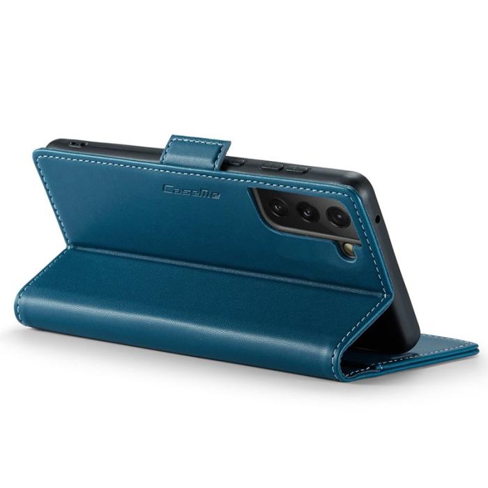Caseme - CASEME 023 Läderfodral för Samsung Galaxy S21 FE 5G - Blå