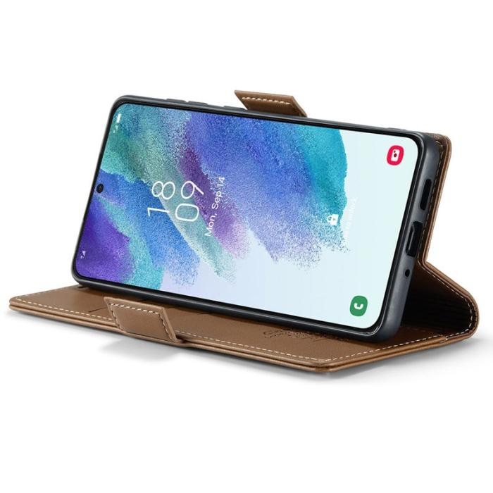 Caseme - CASEME 023 Läderfodral för Samsung Galaxy S21 FE 5G - Brun