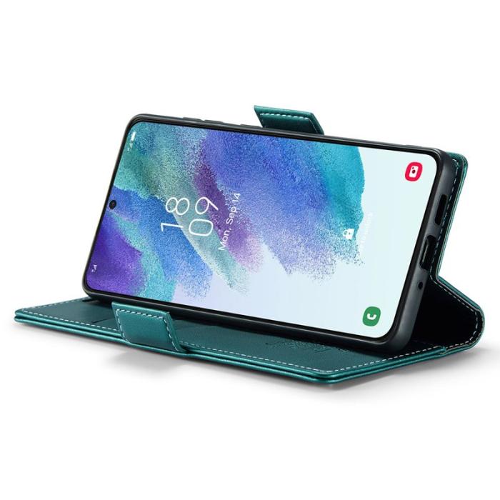 Caseme - CASEME 023 Läderfodral för Samsung Galaxy S21 FE 5G - Grön