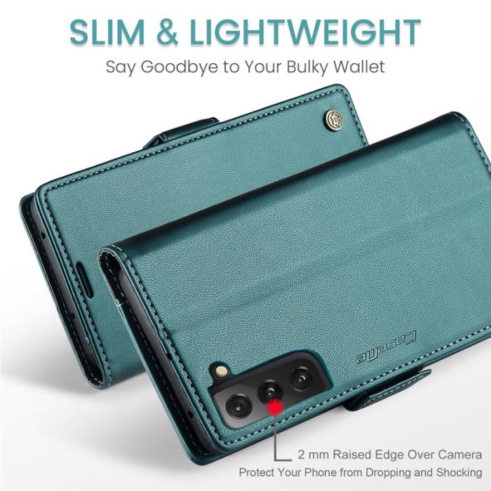 Caseme - CASEME 023 Läderfodral för Samsung Galaxy S21 FE 5G - Grön