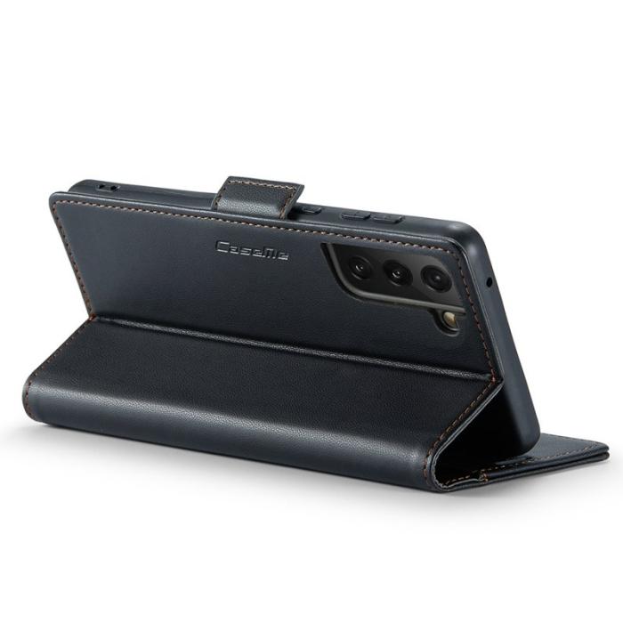 Caseme - CASEME 023 Läderfodral för Samsung Galaxy S21 FE 5G - Svart