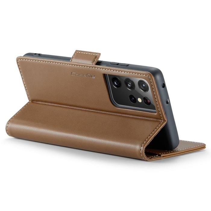 Caseme - CASEME 023 Läderfodral för Samsung Galaxy S21 Ultra 5G - Brun