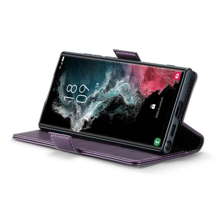 Caseme - CASEME 023 Läderfodral för Samsung Galaxy S22 Ultra 5G - Lila