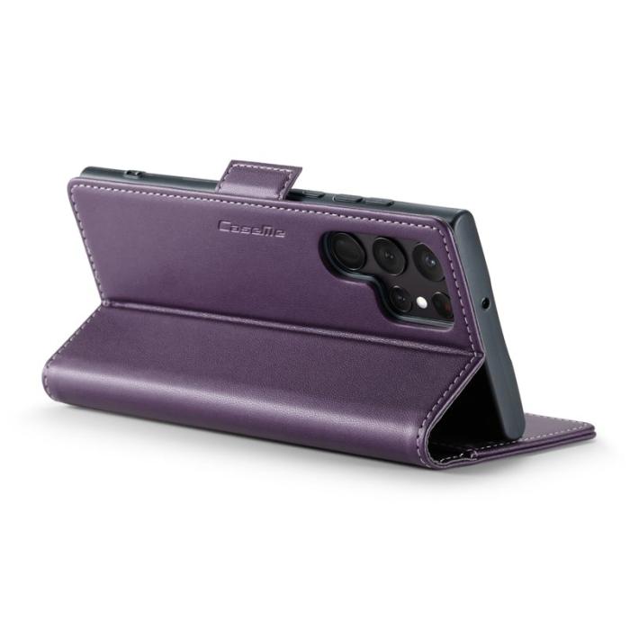 Caseme - CASEME 023 Läderfodral för Samsung Galaxy S22 Ultra 5G - Lila