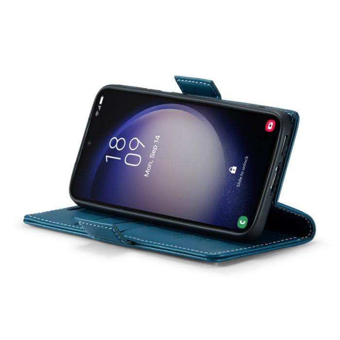 Caseme - CASEME 023 Läderfodral för Samsung Galaxy S23+ - Blå