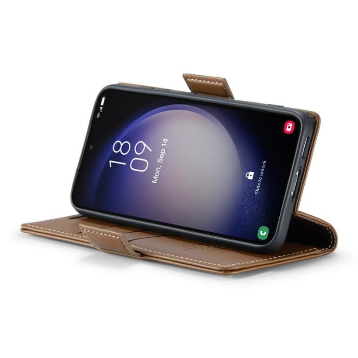 Caseme - CASEME 023 Läderfodral för Samsung Galaxy S23+ - Brun