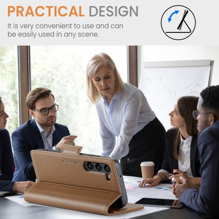 Caseme - CASEME 023 Läderfodral för Samsung Galaxy S23+ - Brun