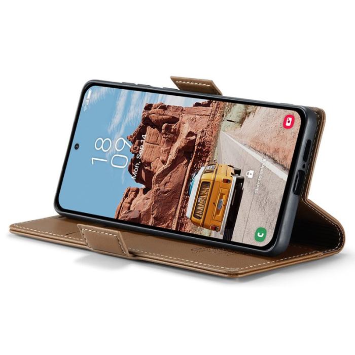 Caseme - CASEME 023 Läderfodral för Samsung Galaxy S25+ - Brun