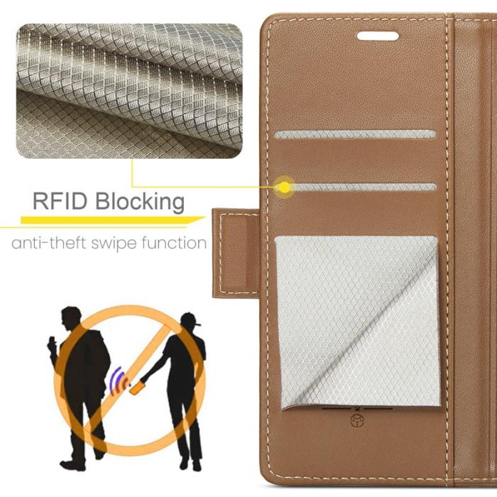 Caseme - CASEME 023 Läderfodral för Samsung Galaxy S25+ - Brun