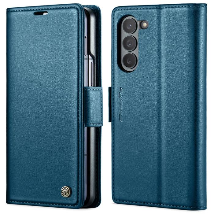 Caseme - CASEME Plånboksfodral Konstläder för Samsung Galaxy Z Fold6 5G - Blå