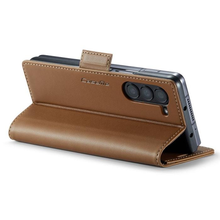 Caseme - CASEME Plånboksfodral Konstläder för Samsung Galaxy Z Fold6 5G - Brun