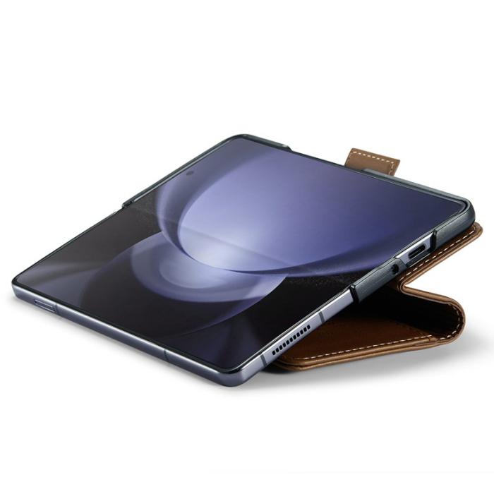 Caseme - CASEME Plånboksfodral Konstläder för Samsung Galaxy Z Fold6 5G - Brun