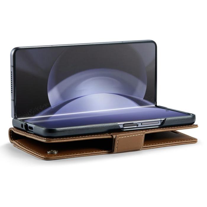 Caseme - CASEME Plånboksfodral Konstläder för Samsung Galaxy Z Fold6 5G - Brun