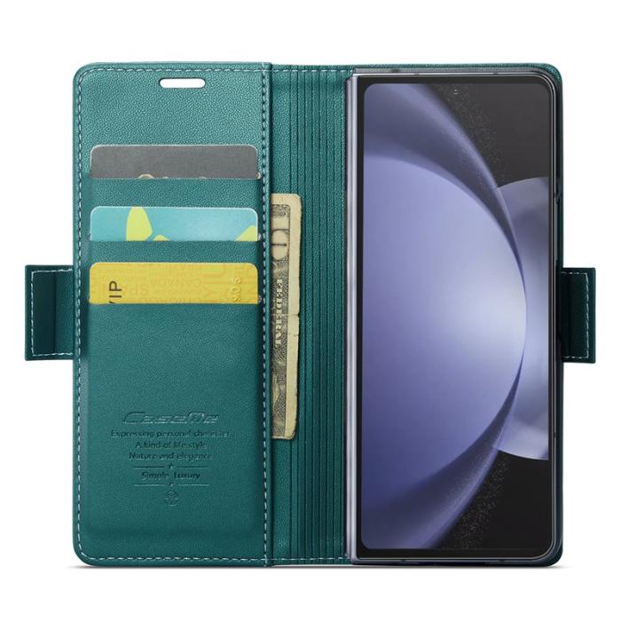 Caseme - CASEME Plånboksfodral Konstläder för Samsung Galaxy Z Fold6 5G - Grön