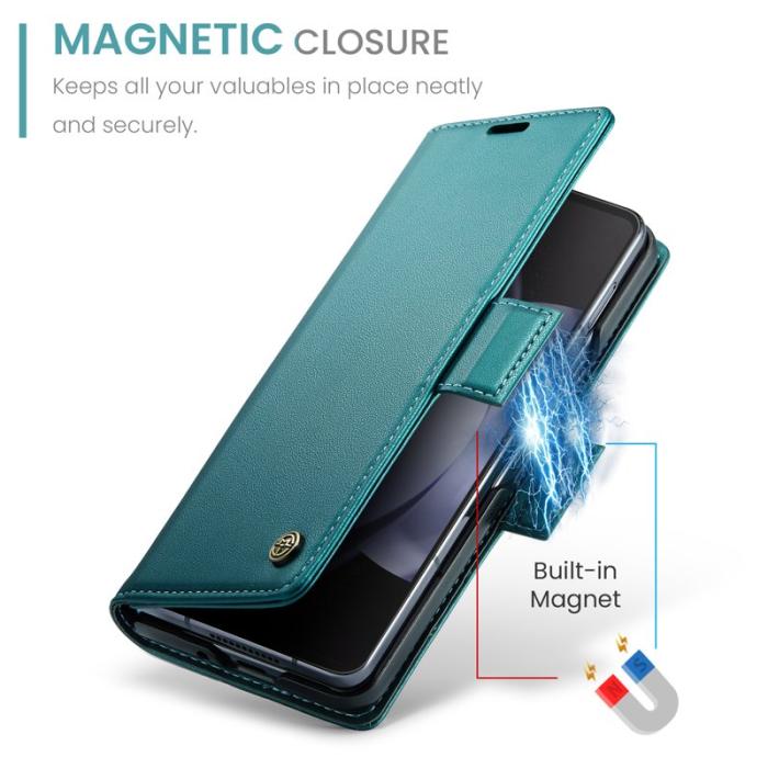 Caseme - CASEME Plånboksfodral Konstläder för Samsung Galaxy Z Fold6 5G - Grön