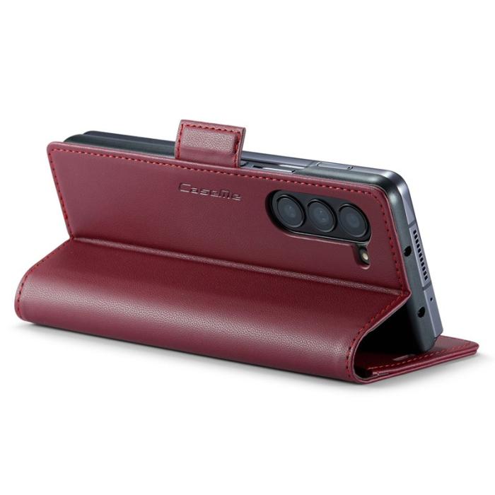 Caseme - CASEME Plånboksfodral Konstläder för Samsung Galaxy Z Fold6 5G Vinröd