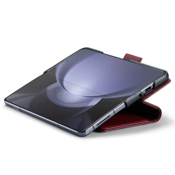 Caseme - CASEME Plånboksfodral Konstläder för Samsung Galaxy Z Fold6 5G Vinröd
