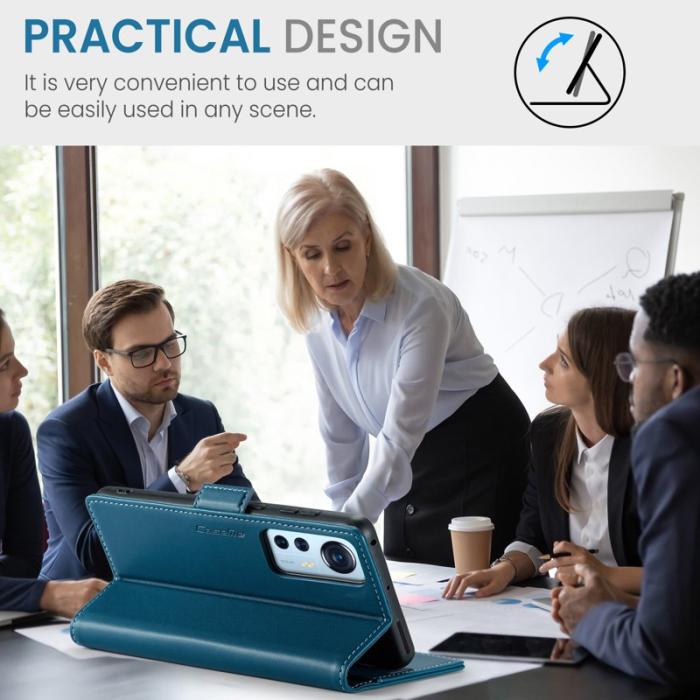 Caseme - CASEME 023 Läderfodral för Xiaomi 12 5G - Blå