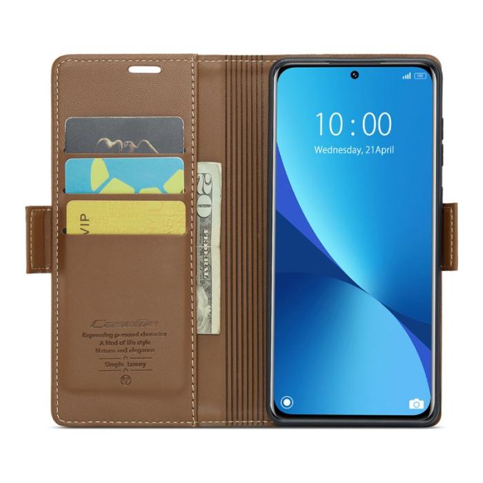 Caseme - CASEME 023 Läderfodral för Xiaomi 12 5G - Brun