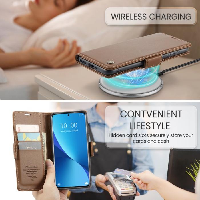 Caseme - CASEME 023 Läderfodral för Xiaomi 12 5G - Brun
