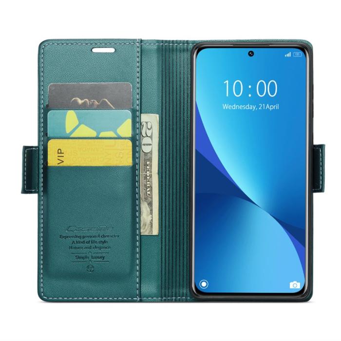 Caseme - CASEME 023 Läderfodral för Xiaomi 12 5G - Grön