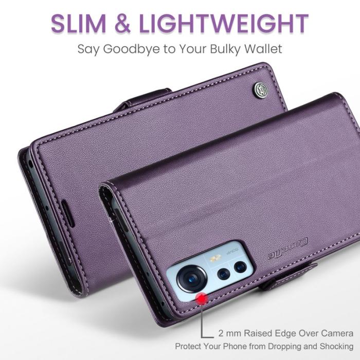 Caseme - CASEME 023 Läderfodral för Xiaomi 12 5G - Lila